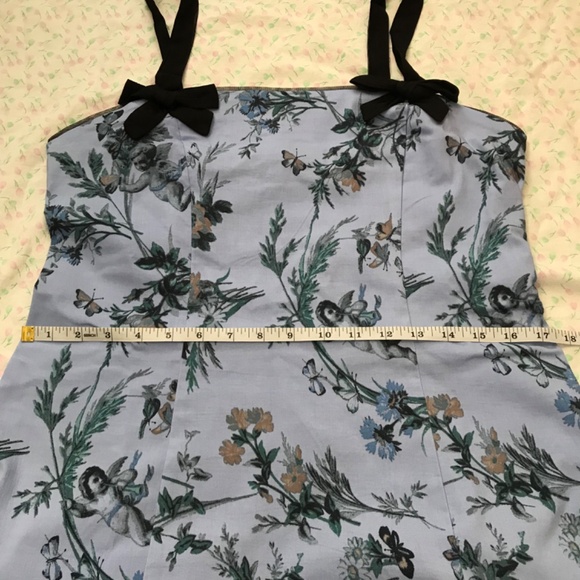 NWT Kimchi Blue Lyla Bow Detail Mini Dress Bow L Black Blue Urban Outfitters - Picture 10 of 15